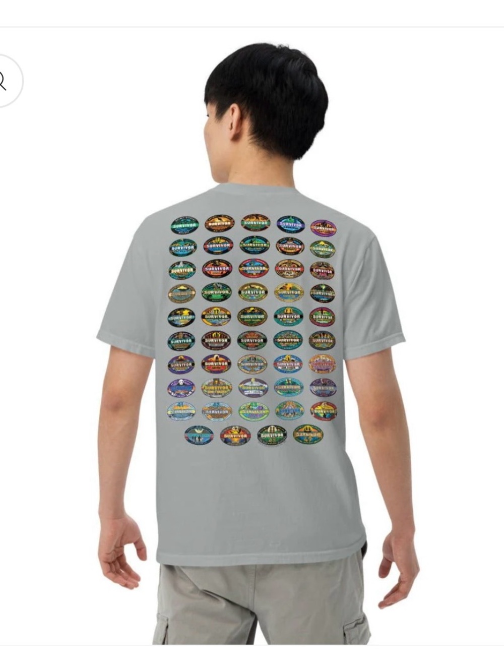 Survivor Comfort Colors T-Shirt 50 Seasons Logo - Granite